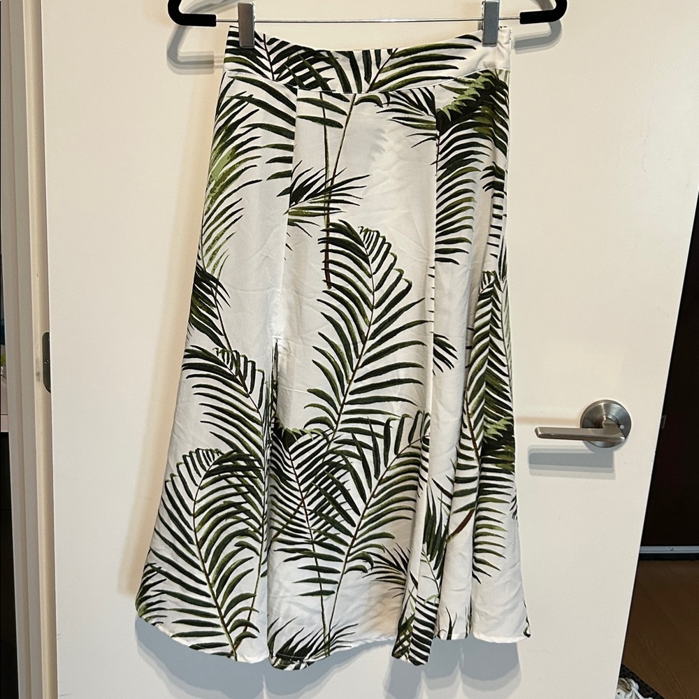 HM Tropical Leaf Print Skirt